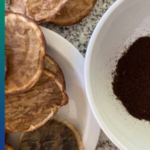 Coffee grounds is great in the compost heap