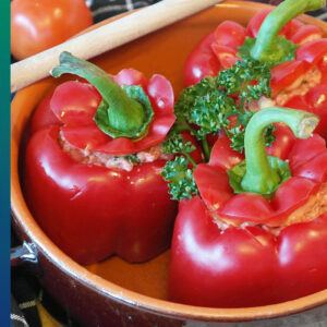 Red bell pepper full of antioxidants