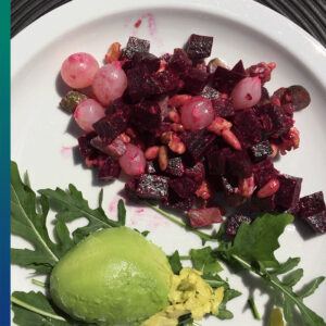 Purple food: beetroot salad