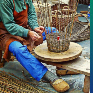 Weaving baskets at home