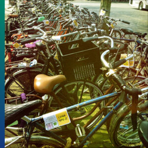 Parked bicycles, train station, Breda, the Netherlands