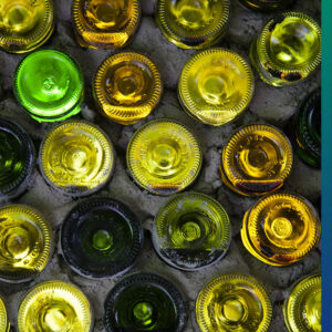 The bottoms of glass bottles as a ceiling